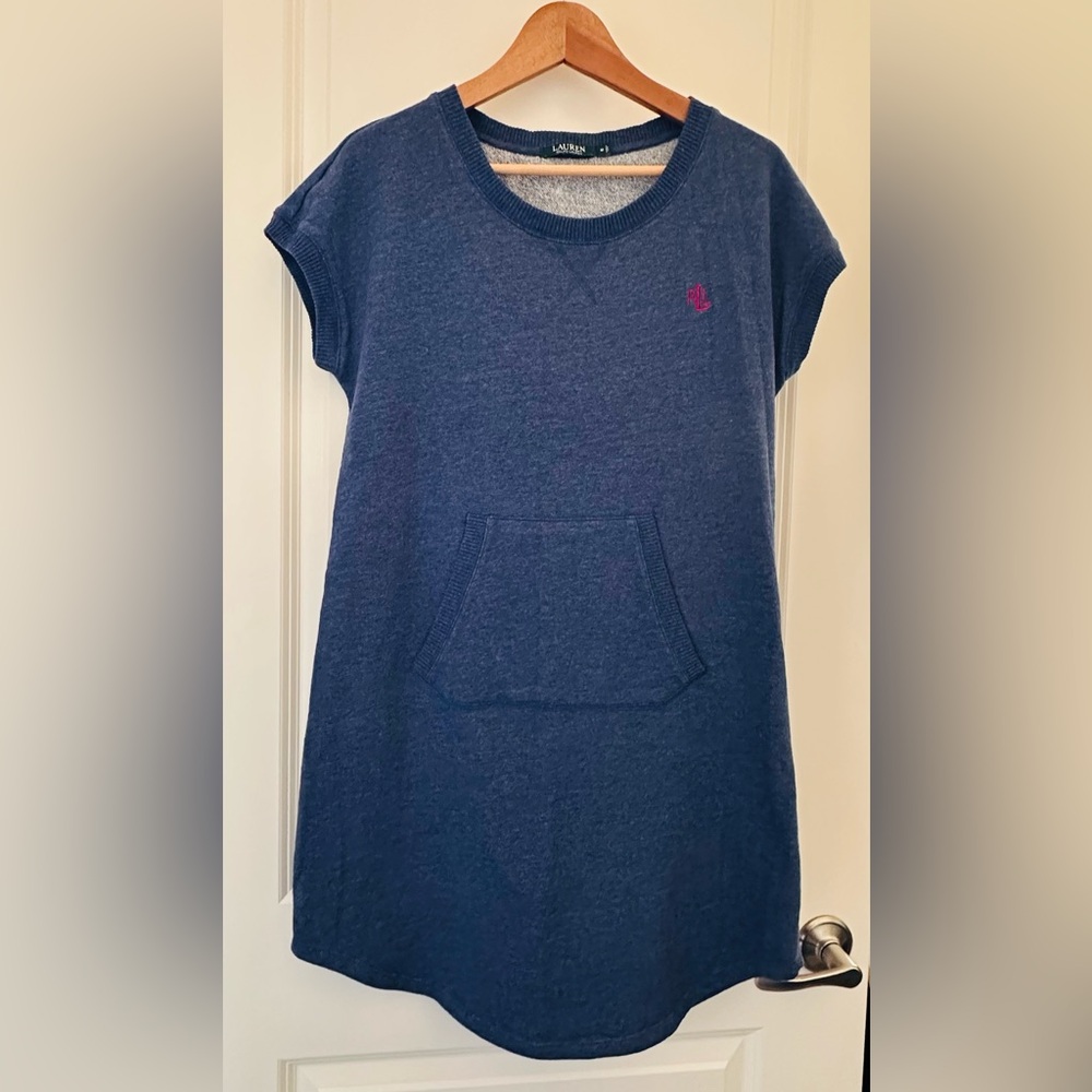Lauren Ralph Lauren Blue Knit Sleeveless Dress